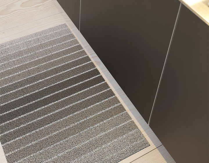 Block Stripe Shag Mats