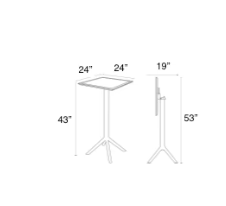 Ares bar Stool and Sky Bar table