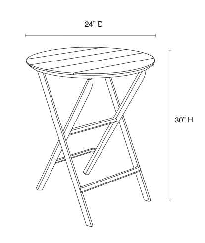 Helen Folding Table Ø60