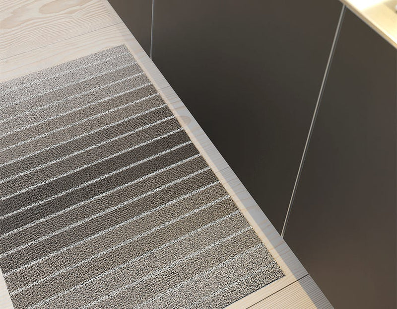 Block Stripe Shag Mats